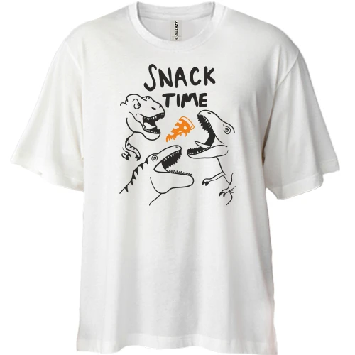 Футболка двунитка Oversize Snack time