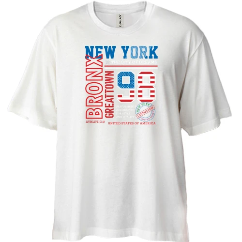 Футболка двунитка Oversize New York 98