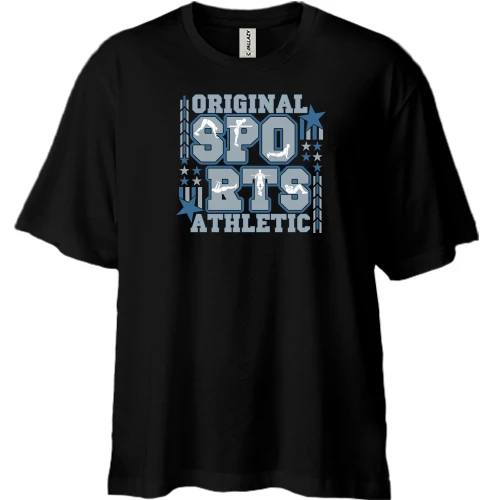 Футболка двунитка Oversize, Черный, Original Sports Athletic