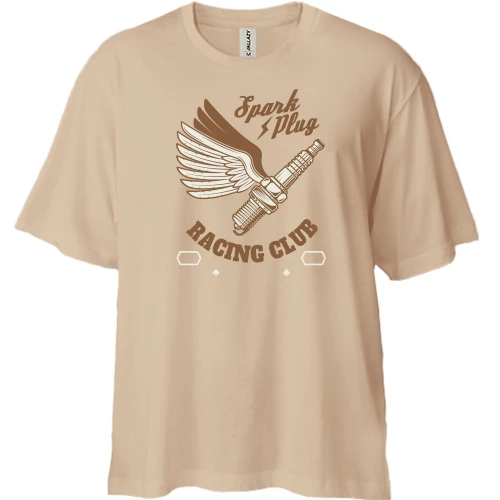 Футболка двунитка Oversize, Белый, Racing Club