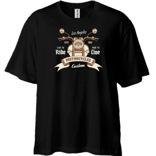 Футболка двунитка Oversize Los Angeles Motorcycles