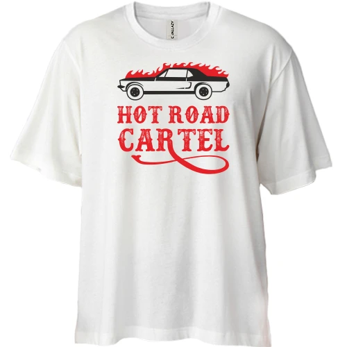 Футболка двунитка Oversize Hot road cartel