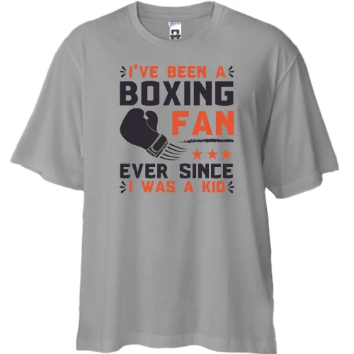 Футболка двунитка Oversize Boxing fan