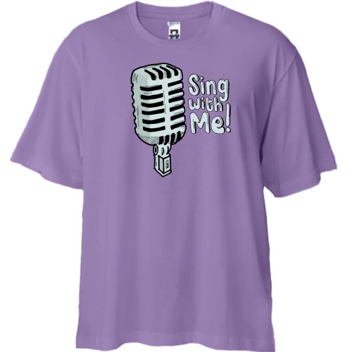 Футболка двунитка Oversize Sing with me