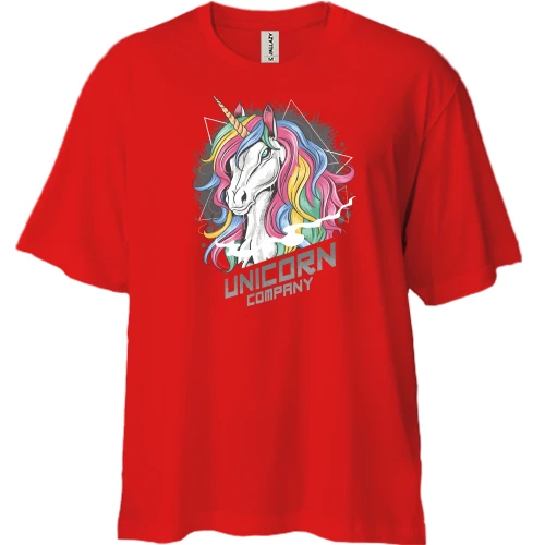 Футболка двунитка Oversize Unicorn Company