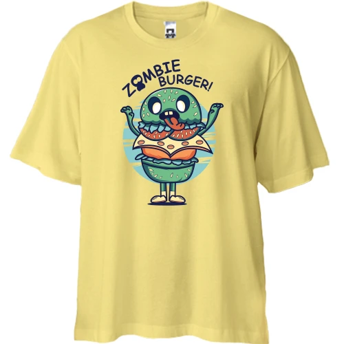 Футболка двонитка Oversize Zombie Burger