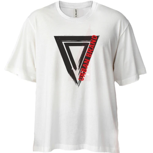 Футболка двунитка Oversize, Белый, Urban Brand