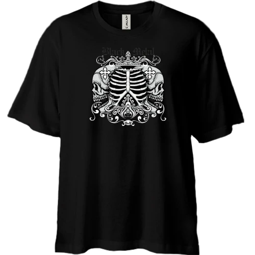 Футболка двунитка Oversize Black Metal
