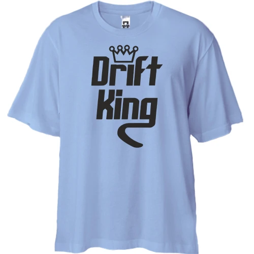 Футболка двунитка Oversize, Синий, Drift King