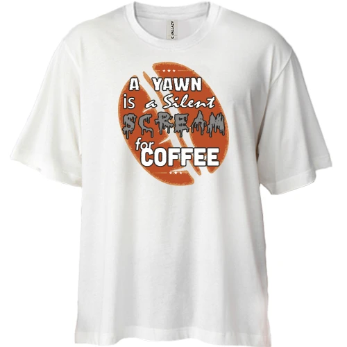 Футболка двонитка Oversize Scream coffee