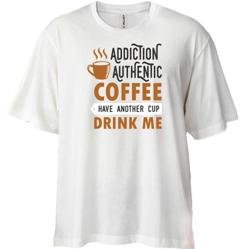 Футболка двунитка Oversize Authentic coffee