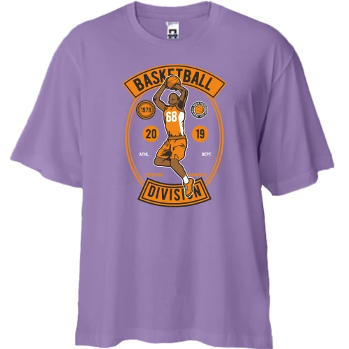 Футболка двунитка Oversize Basketball division