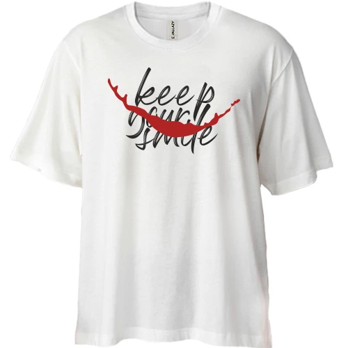 Футболка двунитка Oversize Keep your smile
