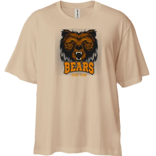 Футболка двунитка Oversize, Белый, Bears Sport Team