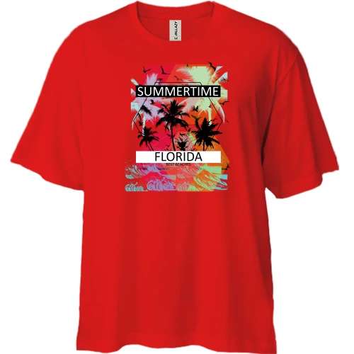 Футболка двунитка Oversize Summertime Florida