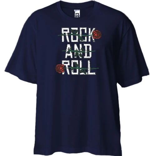 Футболка двонитка Oversize ROCK AND ROLL