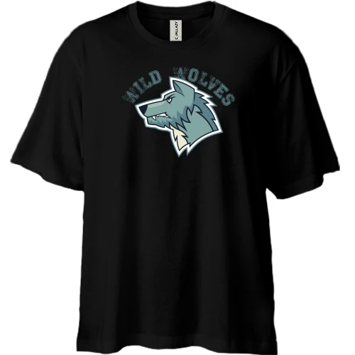 Футболка двунитка Oversize Wild Wolves