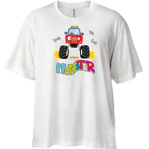 Футболка двунитка Oversize Baby Monster Truck