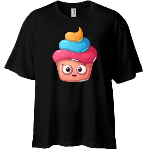 Футболка двонитка Oversize Веселий кексик