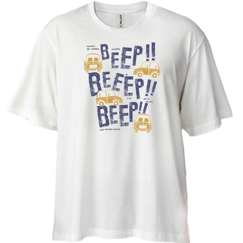 Футболка двунитка Oversize Beeeep!