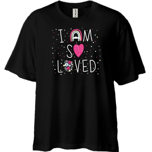 Футболка двунитка Oversize I am so Loved
