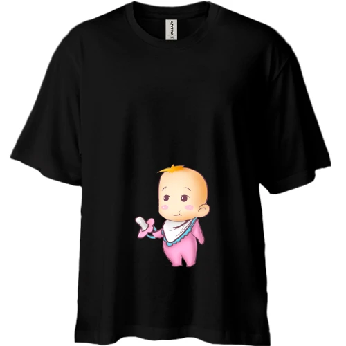 Футболка двунитка Oversize Малыш с соской