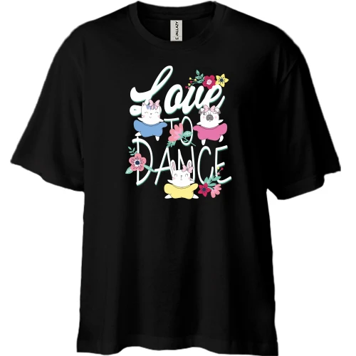 Футболка двунитка Oversize Love to Dance