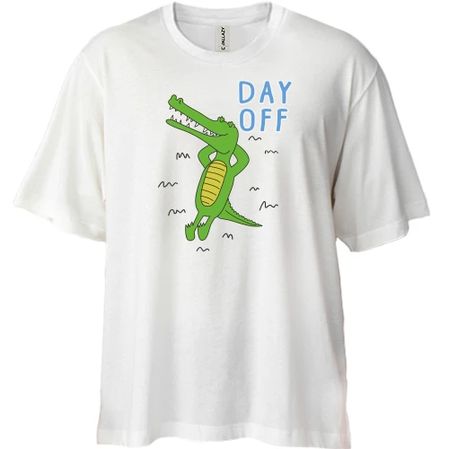 Футболка двунитка Oversize, Белый, DAY OFF