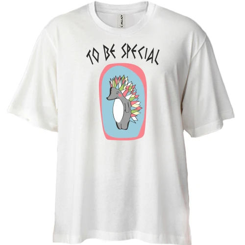 Футболка двунитка Oversize, Белый, To be special