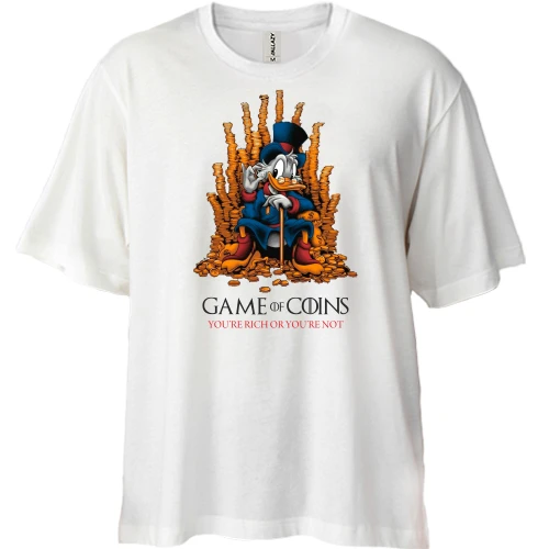 Футболка двунитка Oversize Game of coins