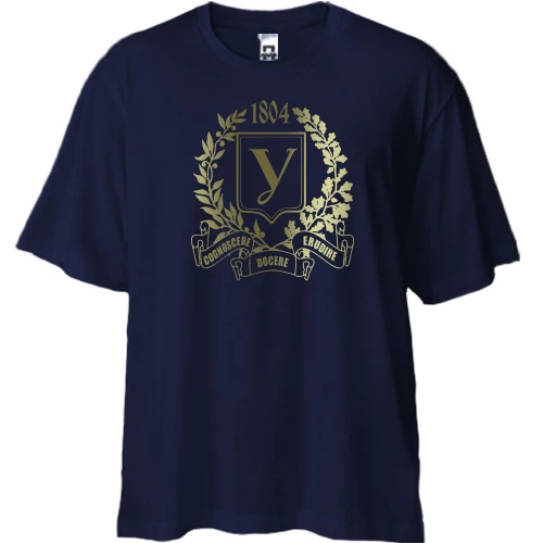 Футболка двунитка Oversize ХНУ (Харьковский национальный университет)