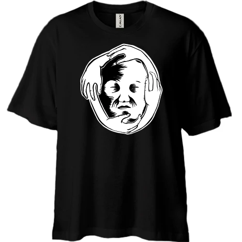 Футболка двонитка Oversize, Чорний, BИD