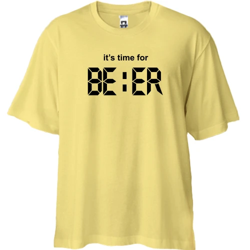 Футболка двунитка Oversize It's time for Beer