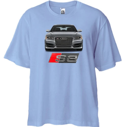 Футболка двонитка Oversize, Синій, Audi S8