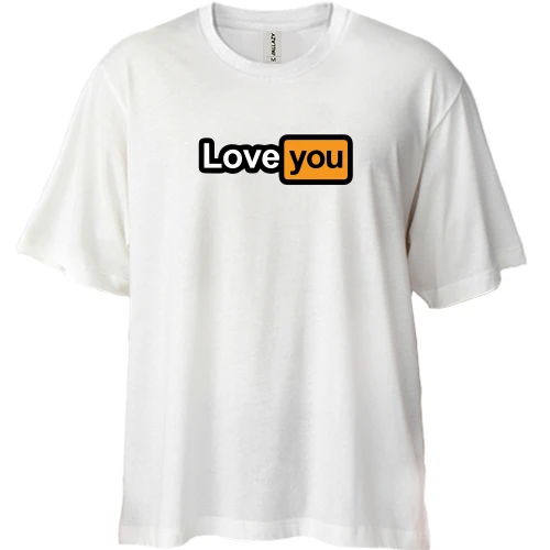 Футболка двунитка Oversize, Белый, LoveYou