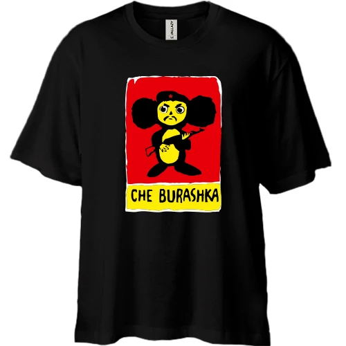 Футболка двунитка Oversize, Черный, CHE BURASHKA.