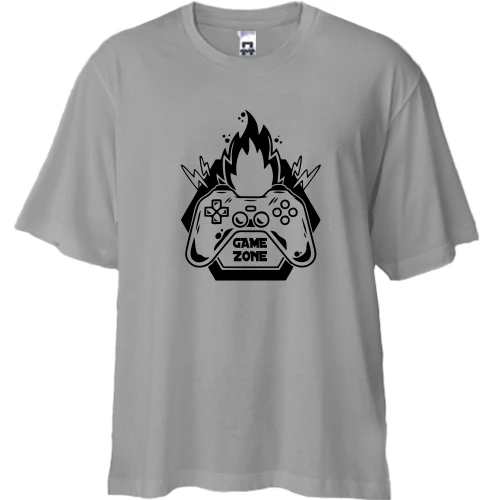 Футболка двунитка Oversize, Серый, GAME ZONE