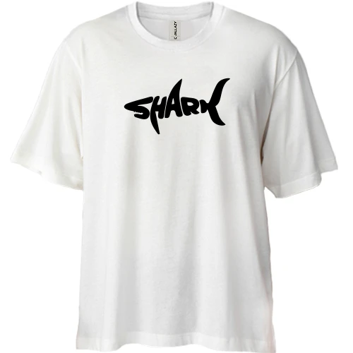 Футболка двонитка Oversize Shark word