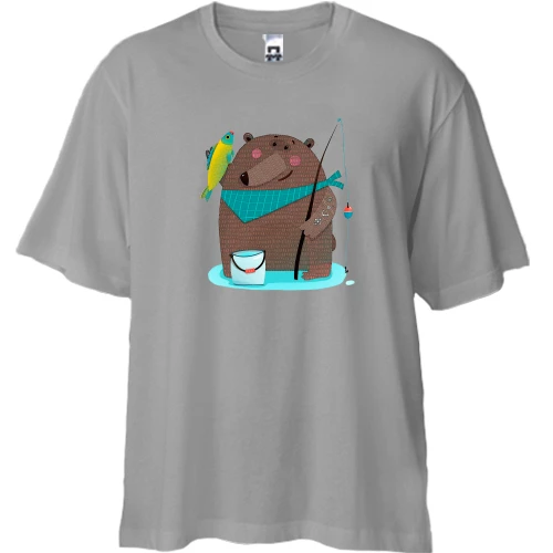 Футболка двонитка Oversize Bear fisher