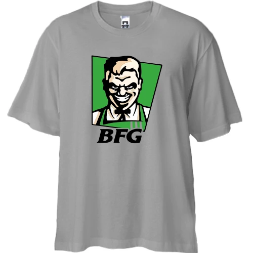 Футболка двунитка Oversize, Серый, BFG