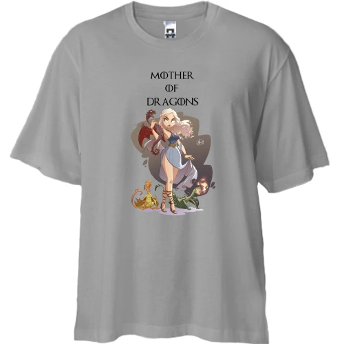 Футболка двунитка Oversize Mother of Dragons art