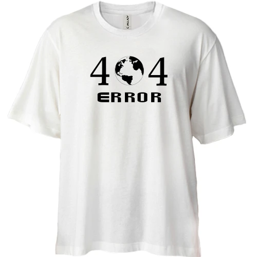 Футболка двунитка Oversize 404 ERROR