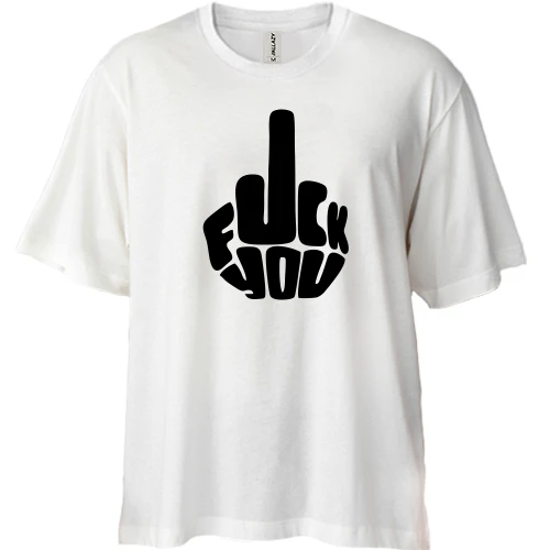 Футболка двунитка Oversize FUCK YOU