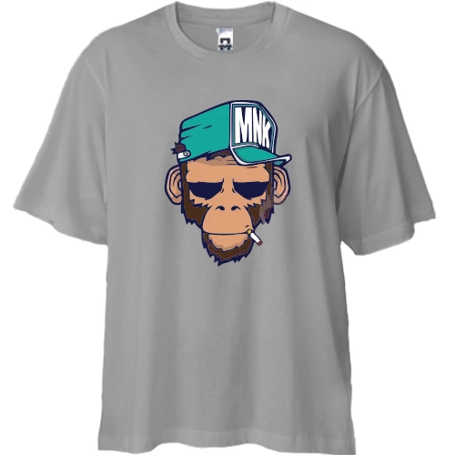 Футболка двунитка Oversize, Серый, MNK Monkey
