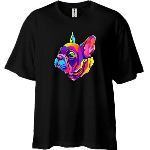 Футболка двонитка Oversize Dog multicolor art