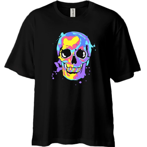 Футболка двонитка Oversize Skull pop art