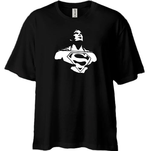 Футболка двунитка Oversize Super Man art