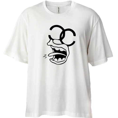 Футболка двунитка Oversize, Синий, Chanel Simpson