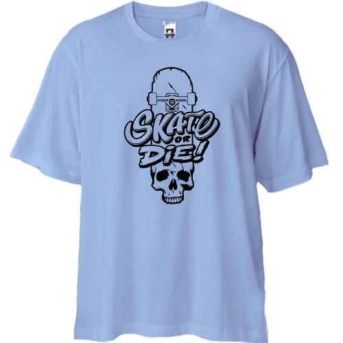 Футболка двонитка Oversize Skate or die