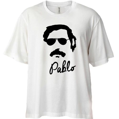 Футболка двунитка Oversize, Белый, Pablo pop-art